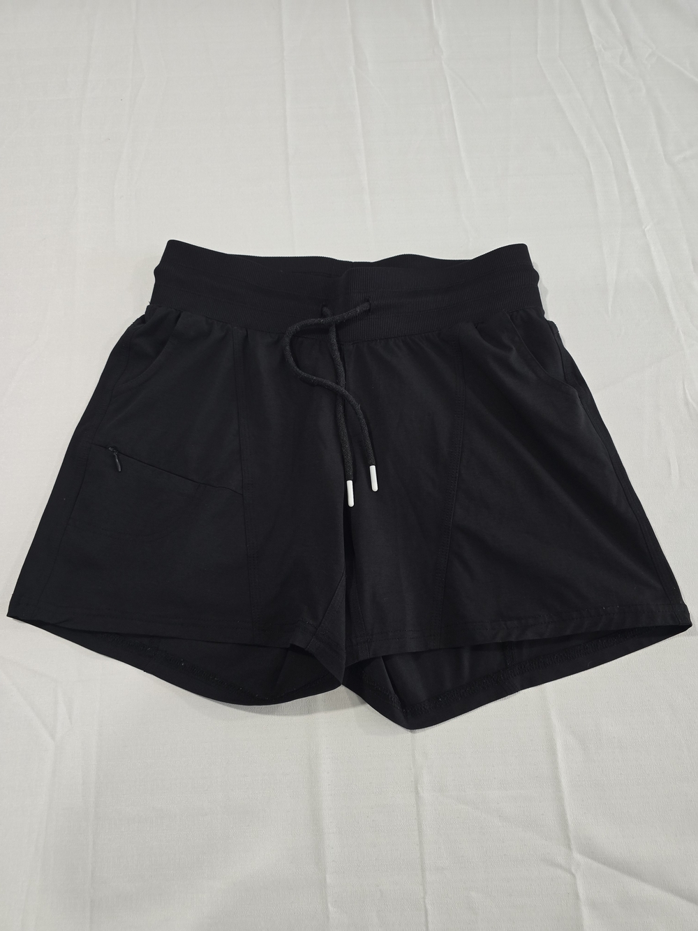 Zyia Women’s Black Drawstring Active Shorts Elastic Waist Size Medium